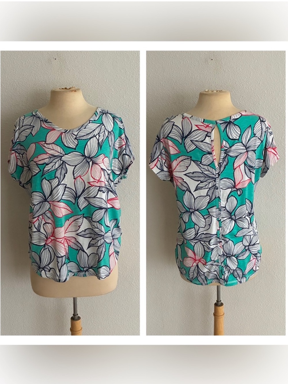 Talbots floral tee